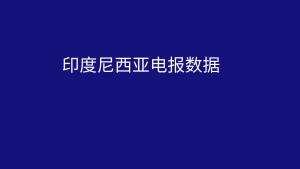 印度尼西亚电报数据